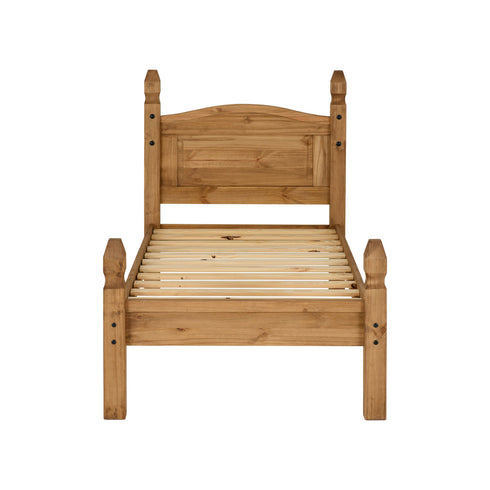 Corona 3FT Bed Low Foot End - Distressed Waxed Pine